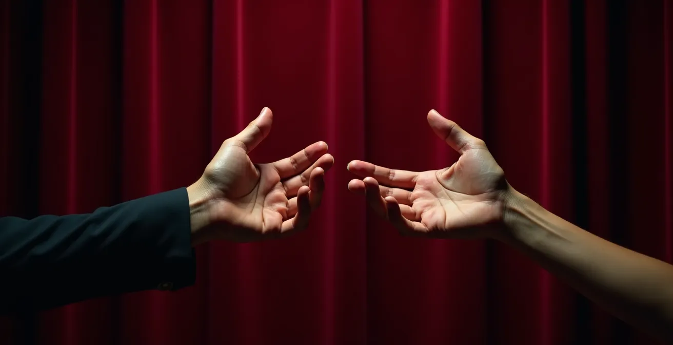 Gros plan sur des mains expressives en mouvement capturant l'énergie créative